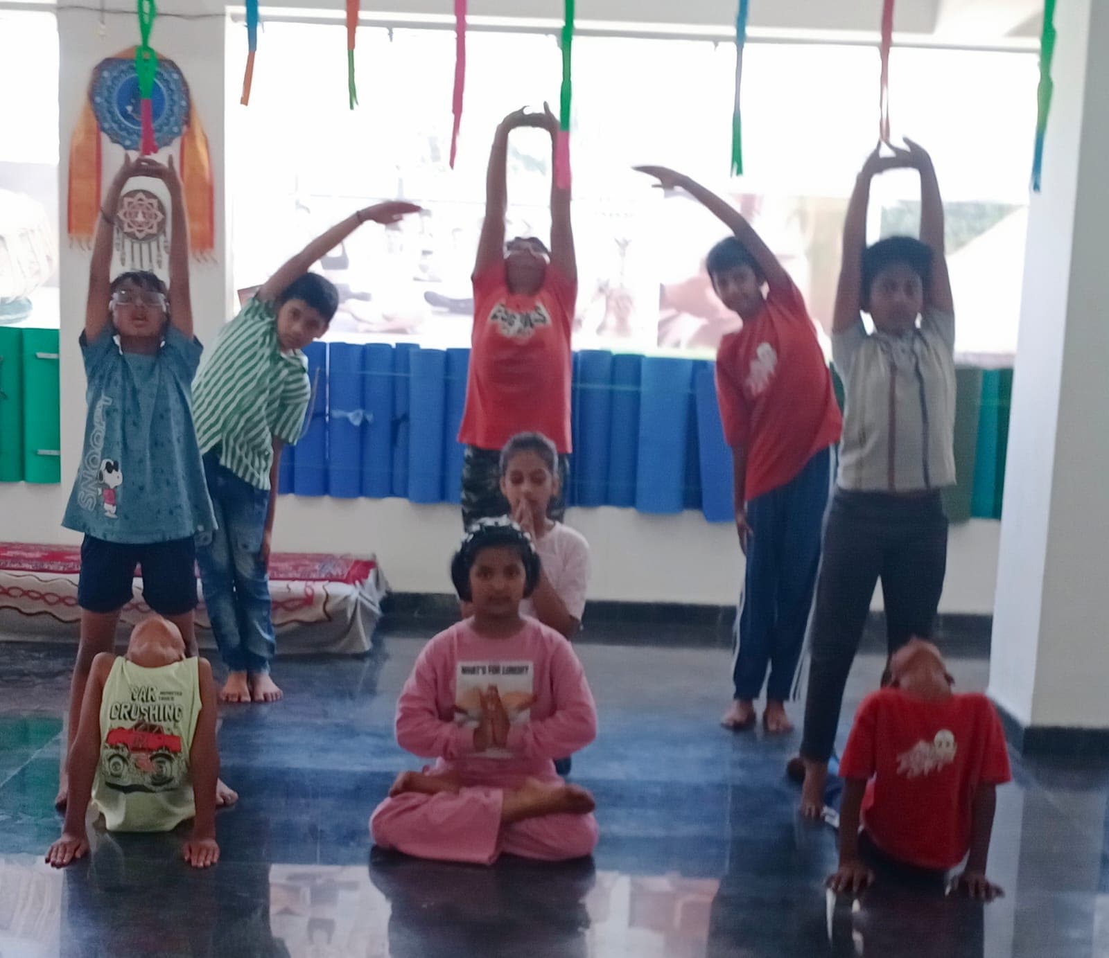 Yoga practice moment 1